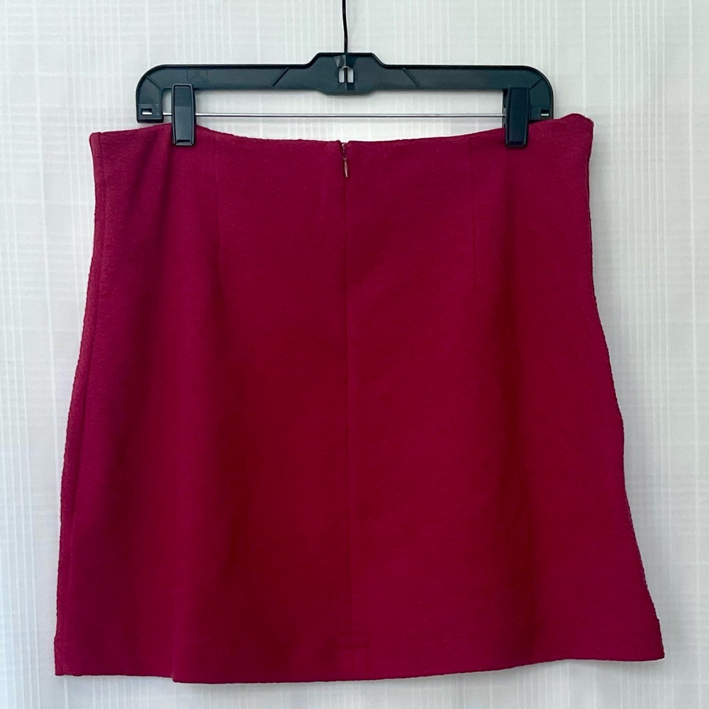 Anthropologie Maeve Asymmetrical Skirt in Rich Red - Picture 2 of 7